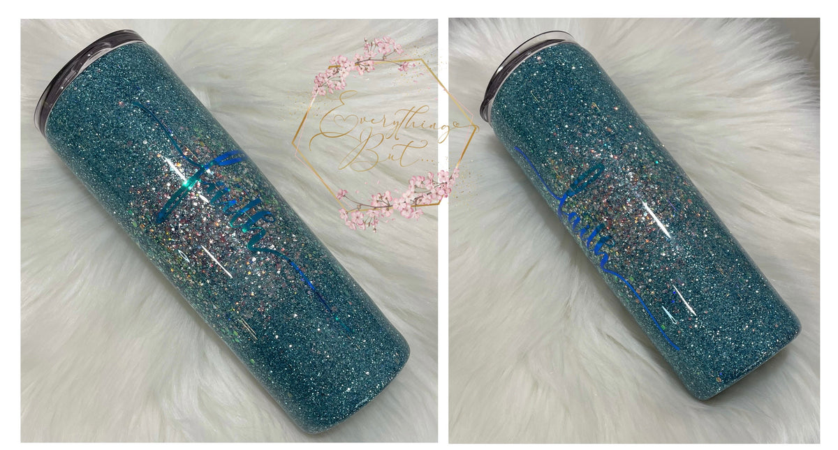 The Tomb - Glitter - Pacific Blue Ultra Fine Glitter - Tumbler