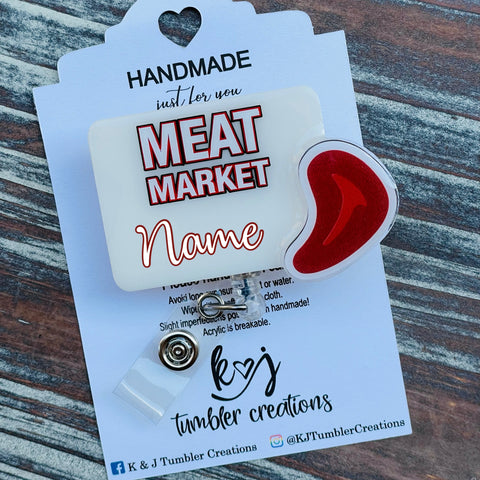Meat Market Themed 3D Badge Reel