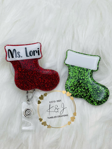 Christmas Stockings Badge Reel