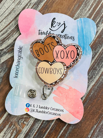 Western Valentine’s Conversation Hearts Badge Reel