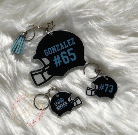 Football Helmet Keychains