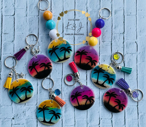 2” Beach Themed Keychains
