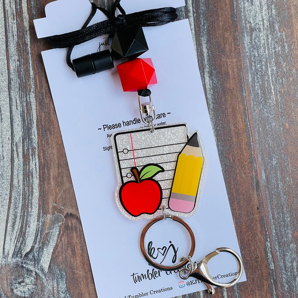 Notebook Paper, Apple, Pencil Lanyard