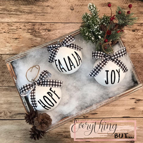 Personalized Rae Dunn Inspired Ornaments