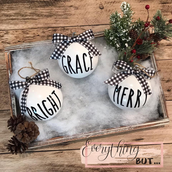 Personalized Rae Dunn Inspired Ornaments